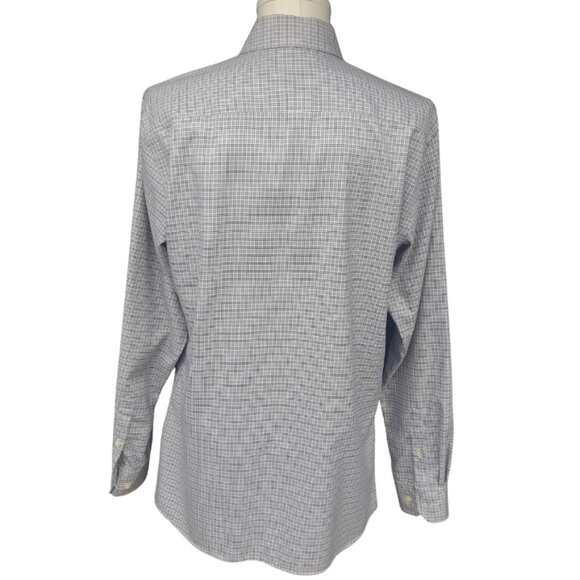 Jones New York SZ 15.5 Modern Fit Button Up Men's Plaid Shirt Non Iron - Picture 2 of 12